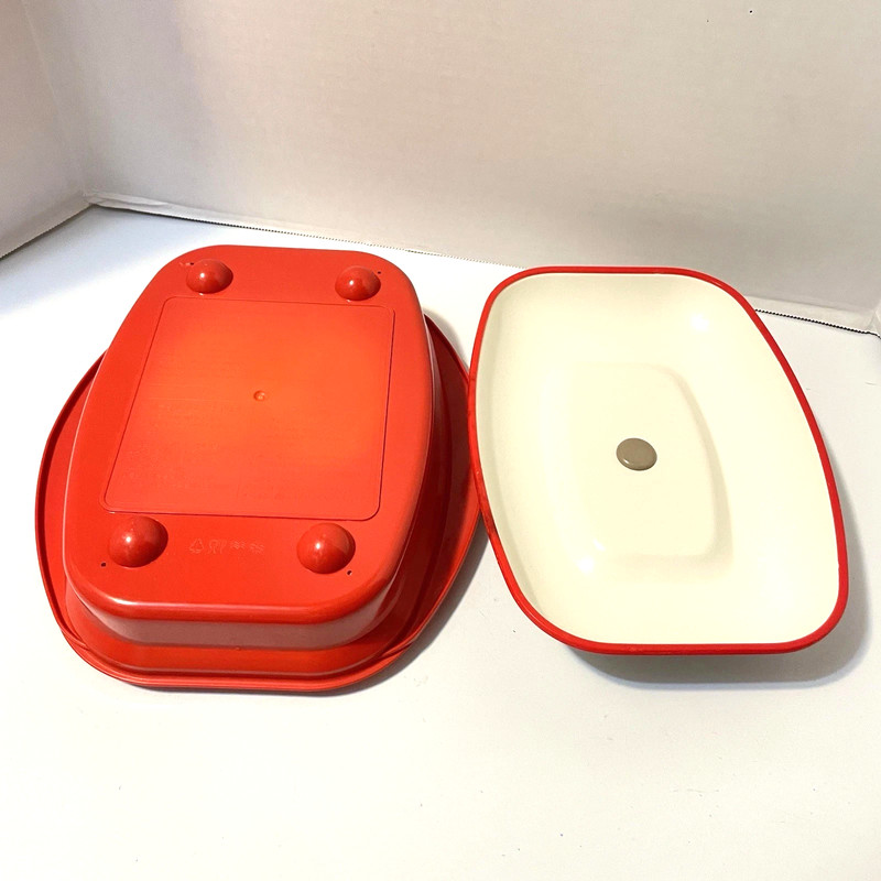 Range Mate Rectangular Nonstick Microwave Grill Pan Red With Recipe Booklet gallery