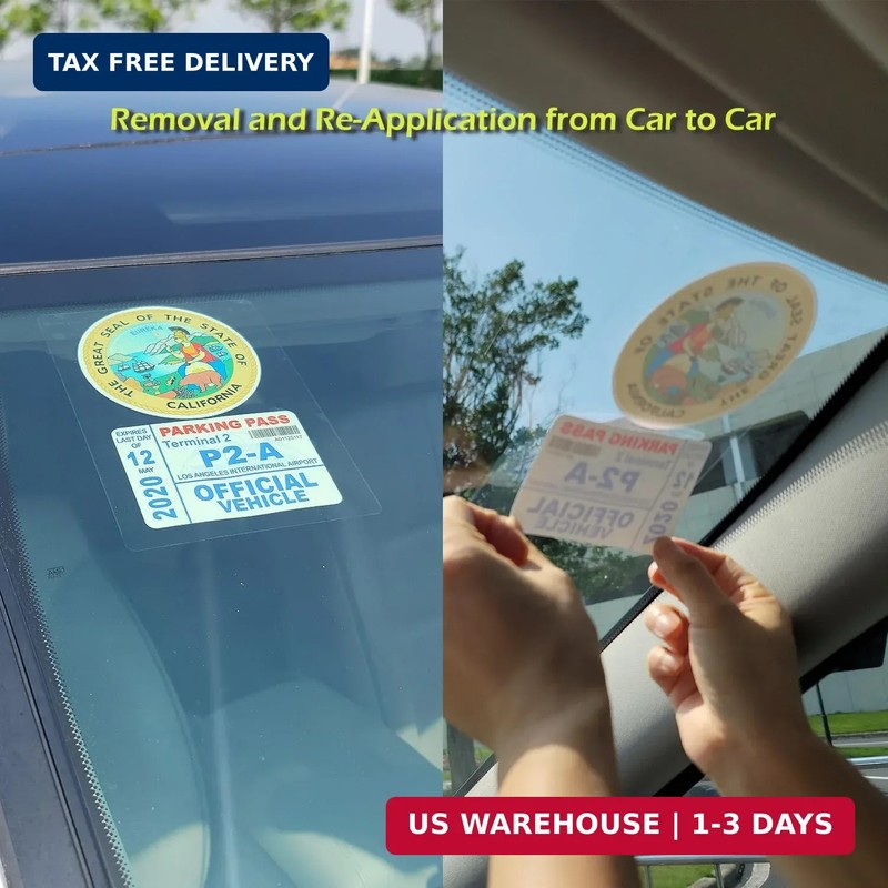 Windshield Sticker Applicator Electrostatic Film for Easy Application, Removal a gallery