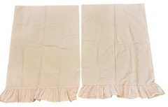 JCP Pillowcase Pair Ruffled Pink Gingham Smooth Touch Percale Standard 21×30 In