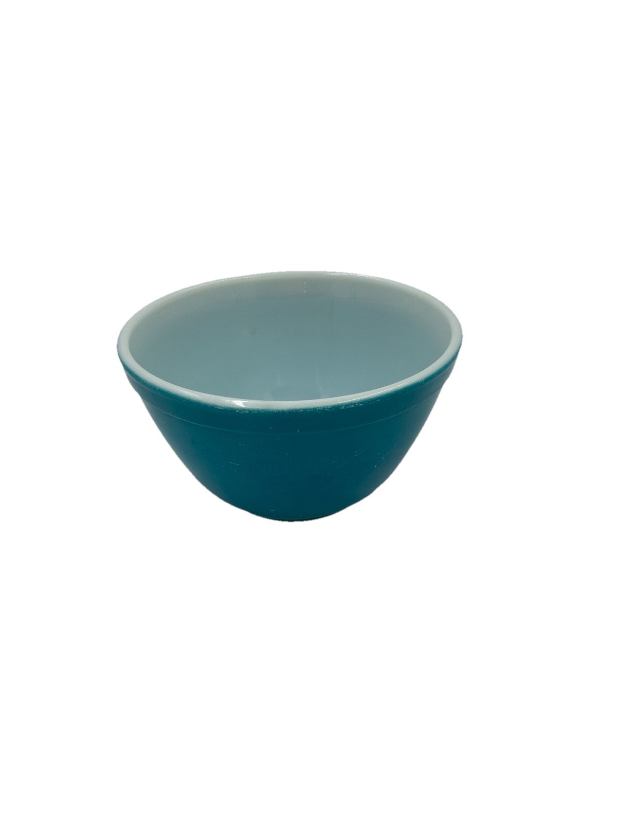 Pyrex Mixing Bowl Nesting Blue Rainbow Primary Color 401 Glass Vintage MCM USA gallery
