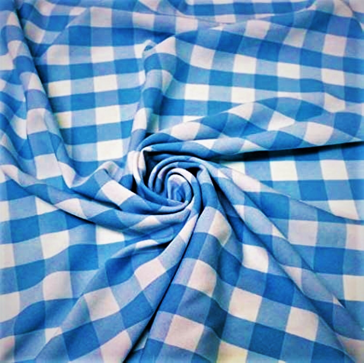 New Creations Fabric & Foam Inc, 58 Wide 100% Polyester Poplin Gingham Checked gallery