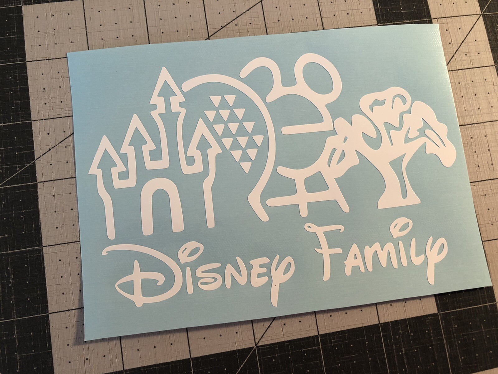 Vinyl Decal for Window - Disney Family (Theme Parks), Various Sizes & Colors gallery