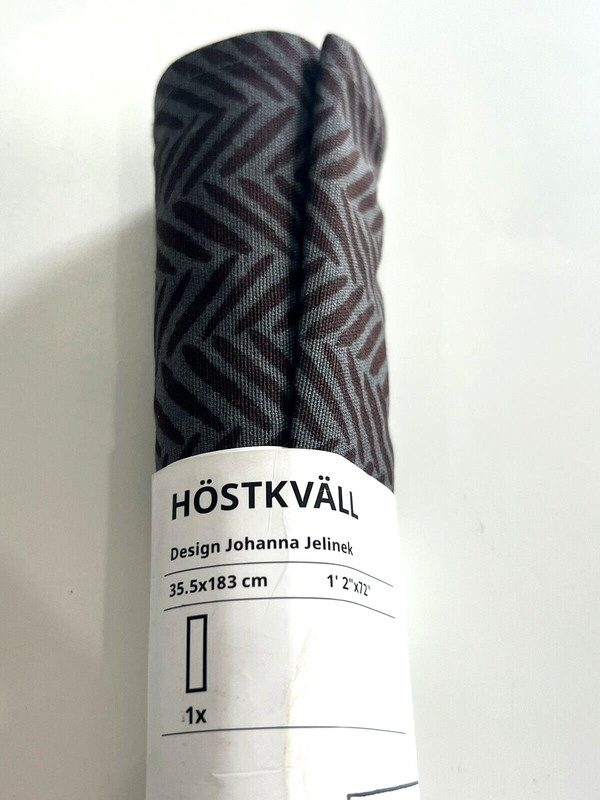 IKEA Hostkvall Table Runner 1' 2" x 72" Brown Gray, Cotton New gallery