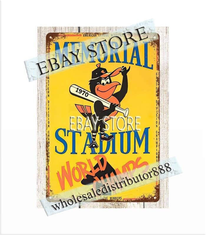 1970 Baltimore baseball memorial stadium AL Champions metal tin sign art prints gallery