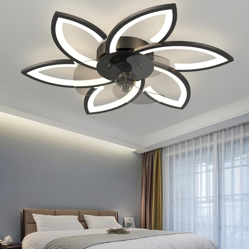 30.7" Ceiling Fan with LED Light Dimmable Remote Control and APP Compatible gallery
