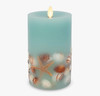 ⚡️ Luminara Flameless LED Candle 6.5" Shell Teal BRAND NEW ❤️ gallery