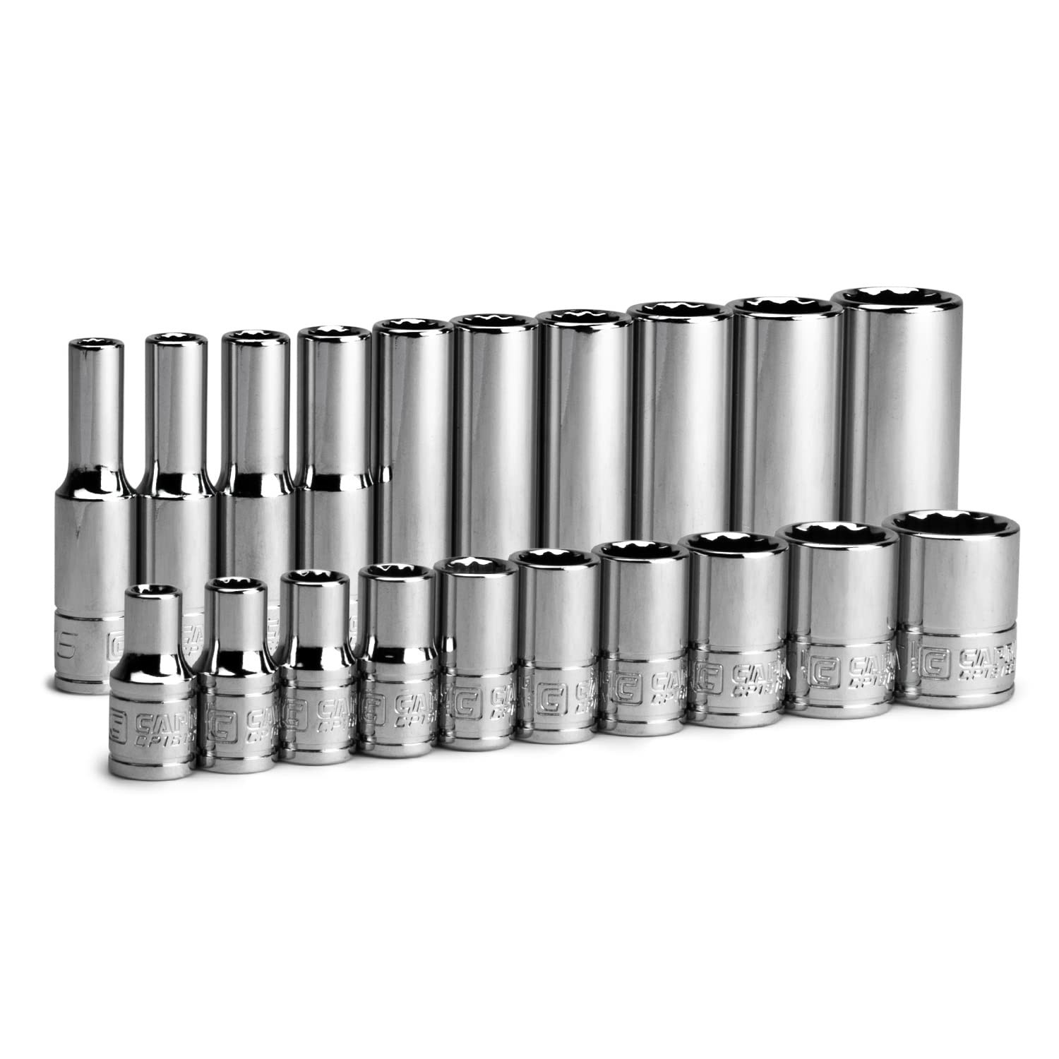 Capri Tools 1/4 in. Drive 12-Point Shallow and Deep Socket Set, SAE, 3/16 to ... gallery