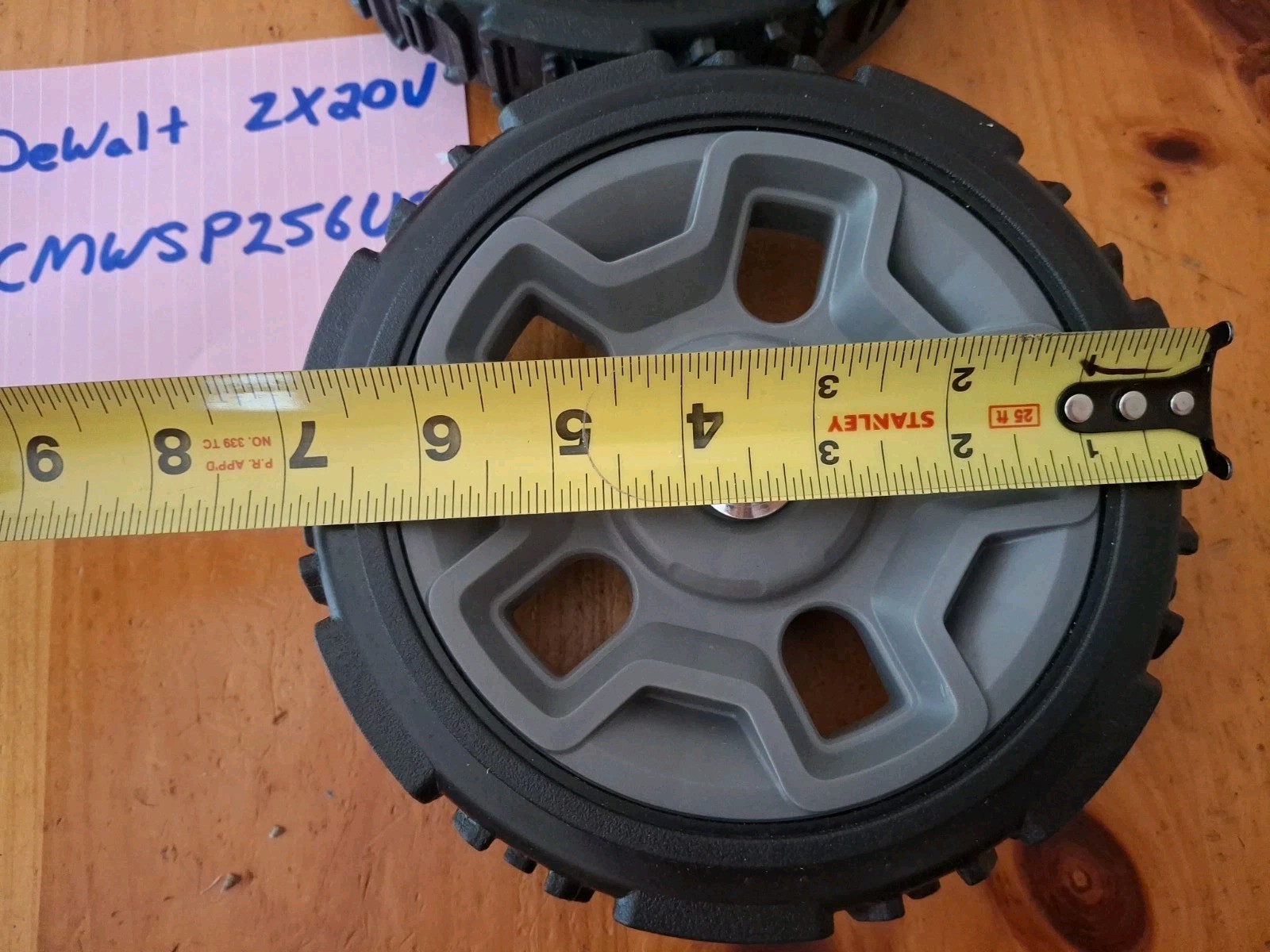 (2) DeWalt Push (Front) Mower Wheel 7" DCMWSP256U2 21in 20v OEM gallery