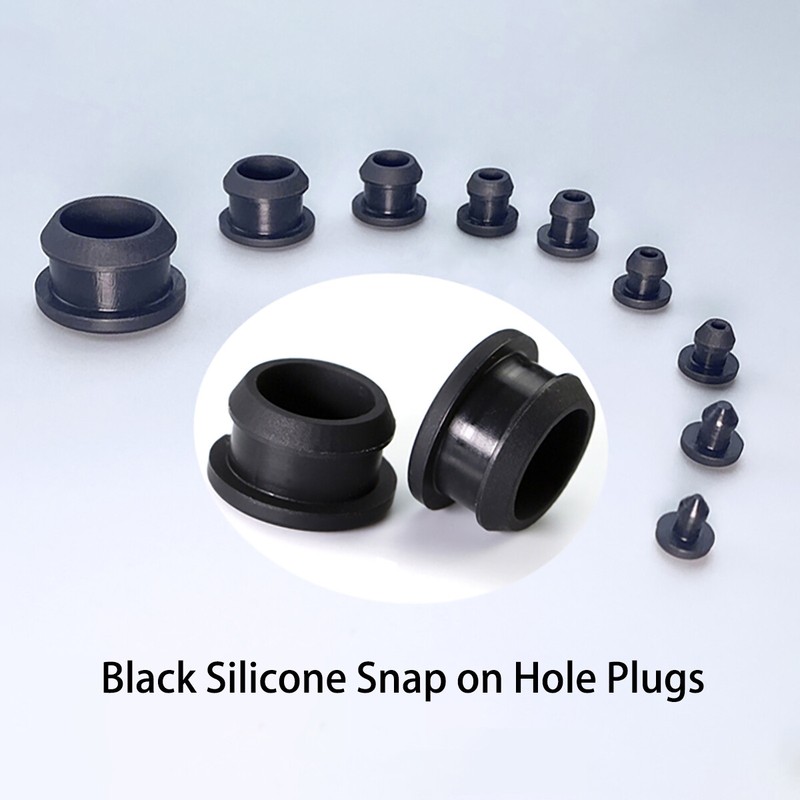 White/Black/Grey/Clear Snap-on Hole Plug 2.5mm - 14mm Silicone Blanking End Caps gallery