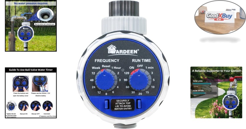 Water Timer Garden Irrigation Controller No Water Pressure Needed Blue Plasti... gallery