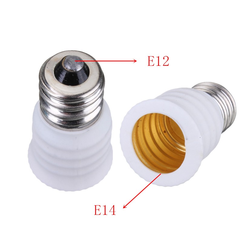 NEW! 10pcs E12 to E14 Extend Base Edison Light Bulb Lamp Adapter Converter Screw gallery