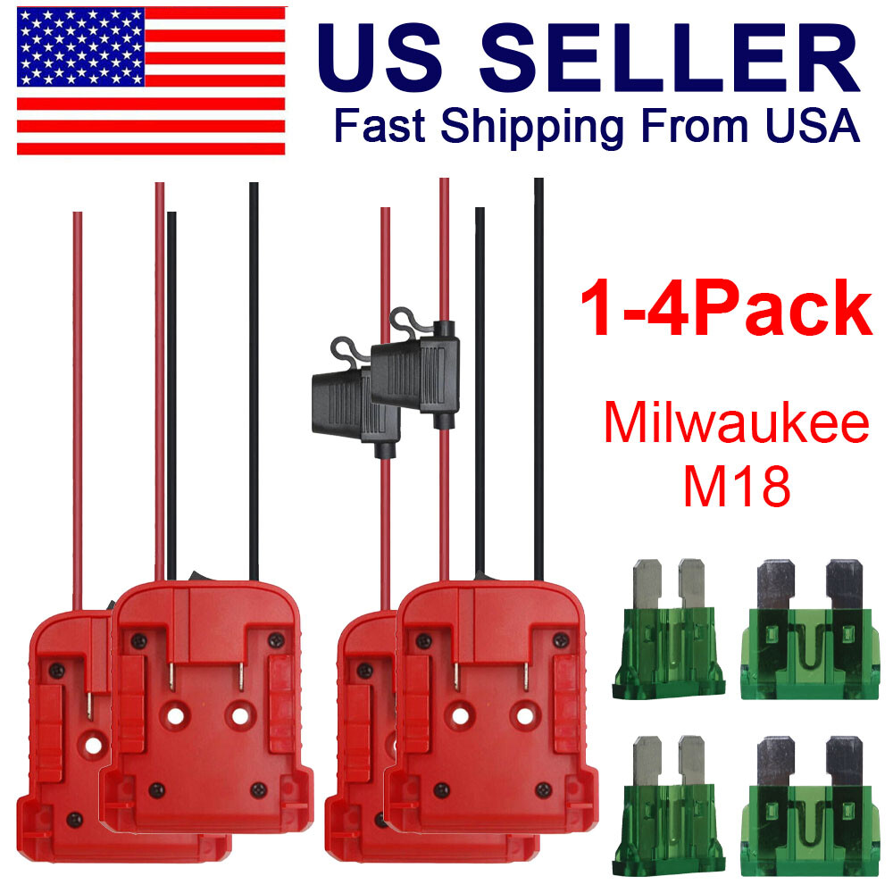 💯4X DIY Power Wheels Adapter Compatible With Milwaukee M18 18V Battery Dock gallery
