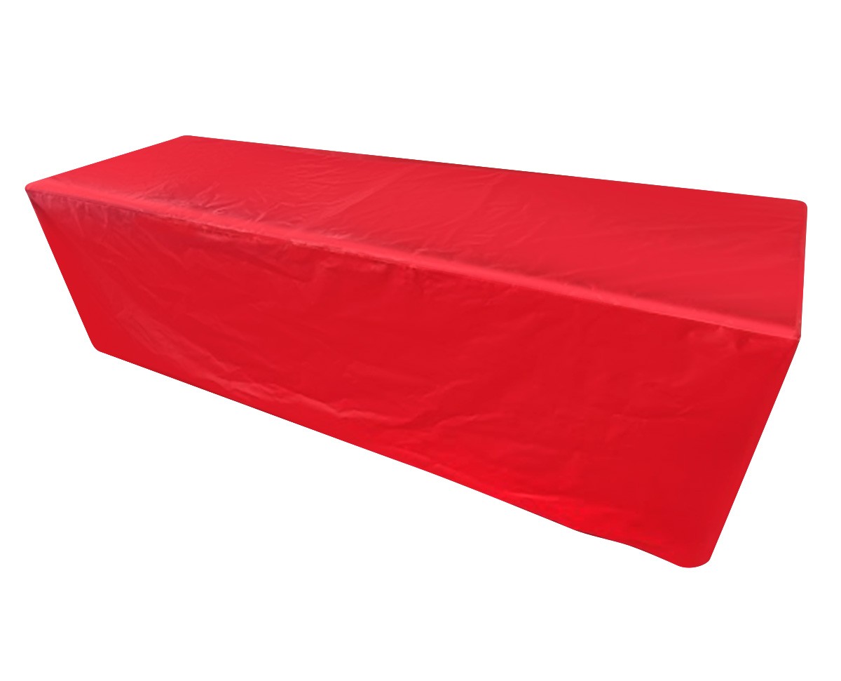 Fitted Vinyl Tablecloth 96x30 Blue Rectangular Banquet Display Table Cover gallery