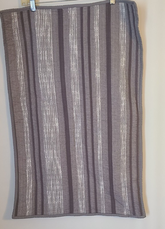 Frye Grey White Striped Waverunner Queen/King (2) 100% Cotton Outer 30L X 20W gallery