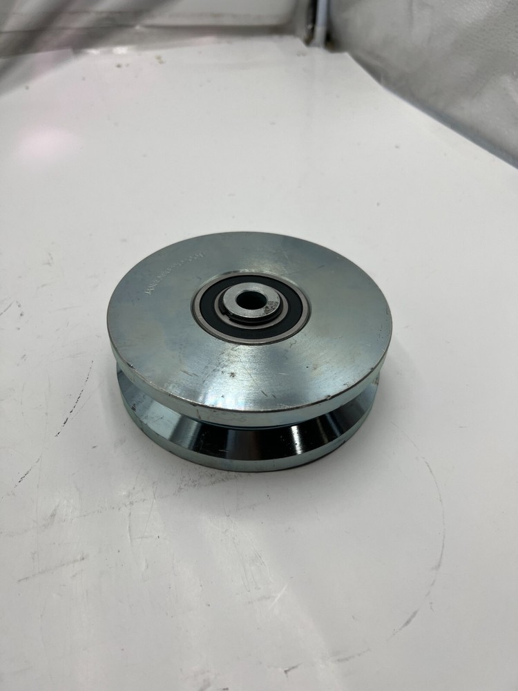 Jansen Supply Gate Wheel Mighty Wheel Solid Bearing V-Groove Assembly Steel