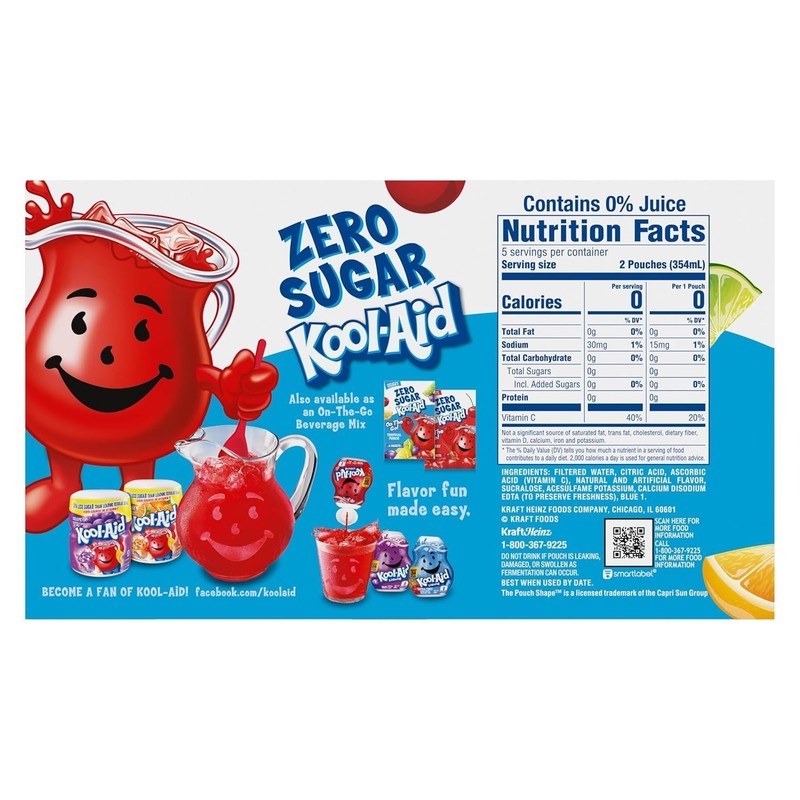 Zero Sugar Jammers Artificially Flavored Drink, 10 Pouches, for School Lunche... gallery