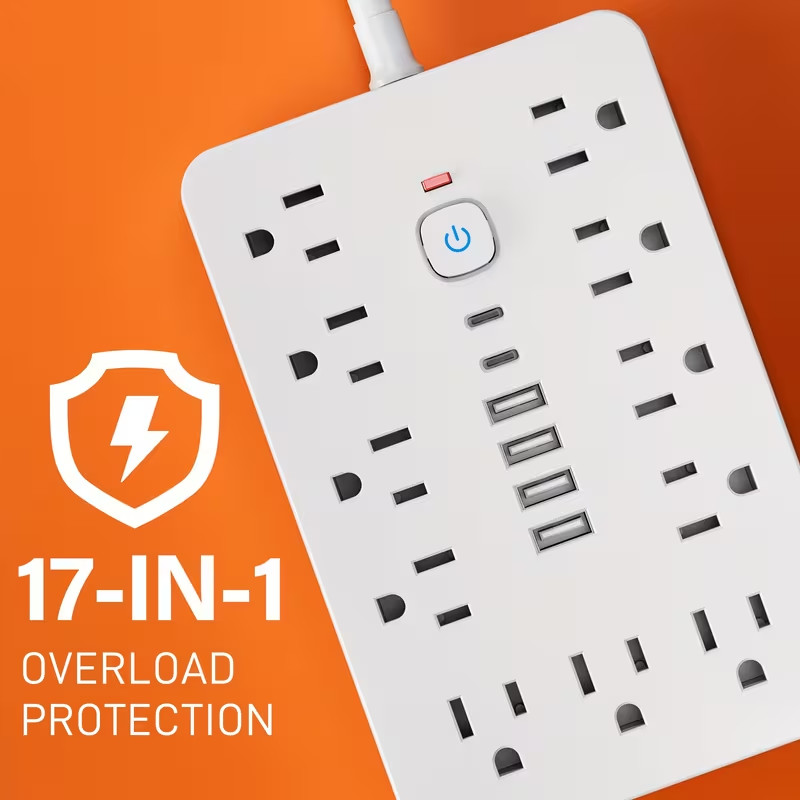 17-in-1 Surge Protector Power Strip with 11AC Outlets, 4USB & 2 Type-C Ports gallery