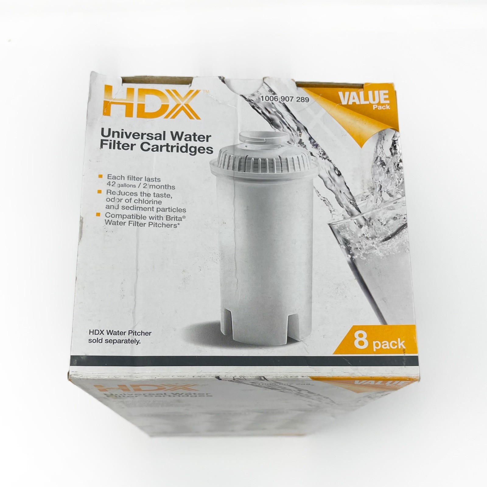 HDX Water Pitcher Replacement Water Filter Cartridges, BPA Free (8-Pack)# F003 gallery
