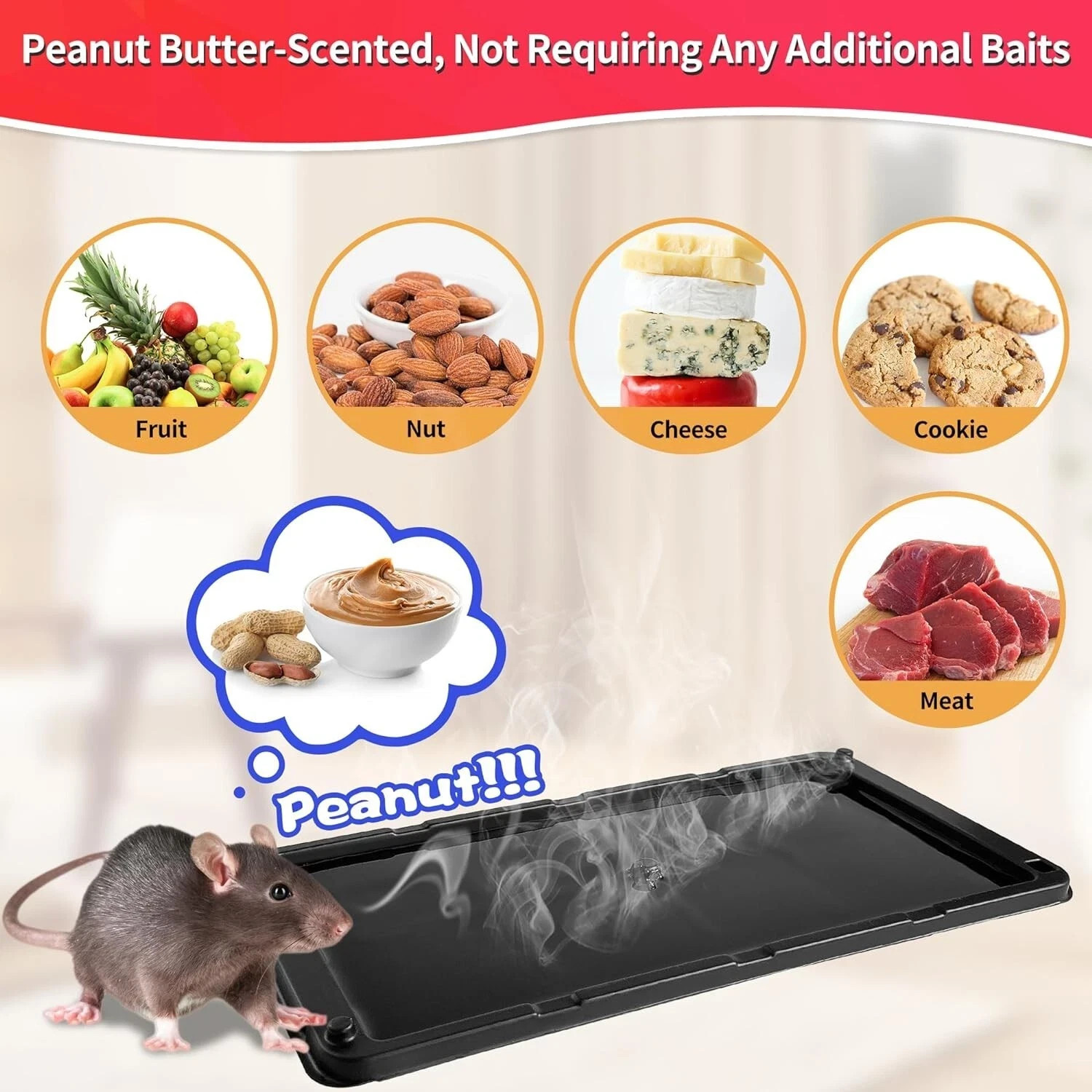 48 Pack Large Glue Traps, Pre-Baited Heavy Duty Non-Toxic Bulk Glue Mouse Traps gallery