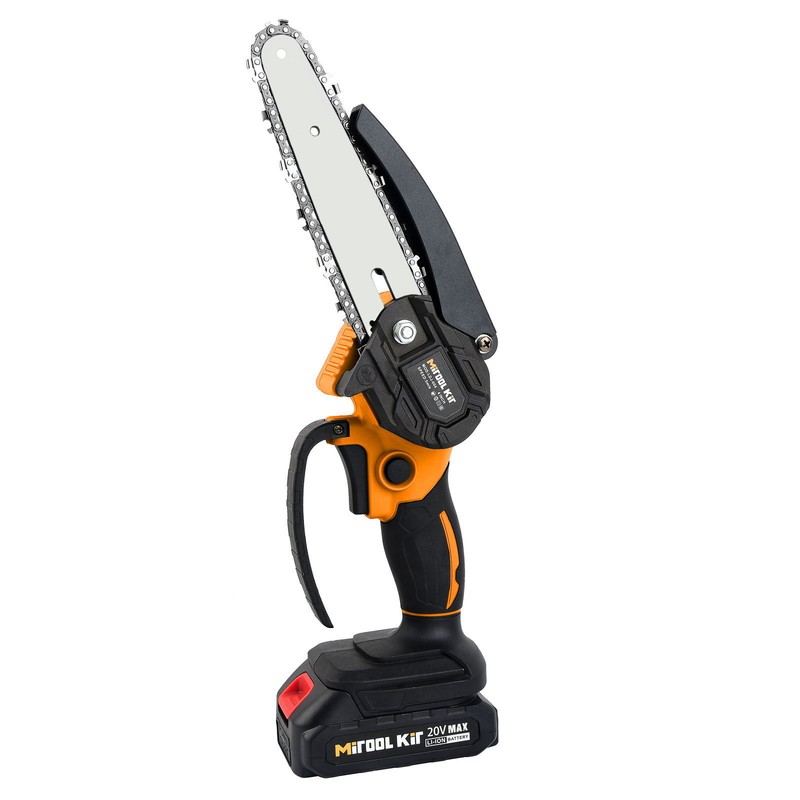 6" Mini Chainsaw Cordless Portable Small Handheld Electric Chain Saw 2×Battery gallery