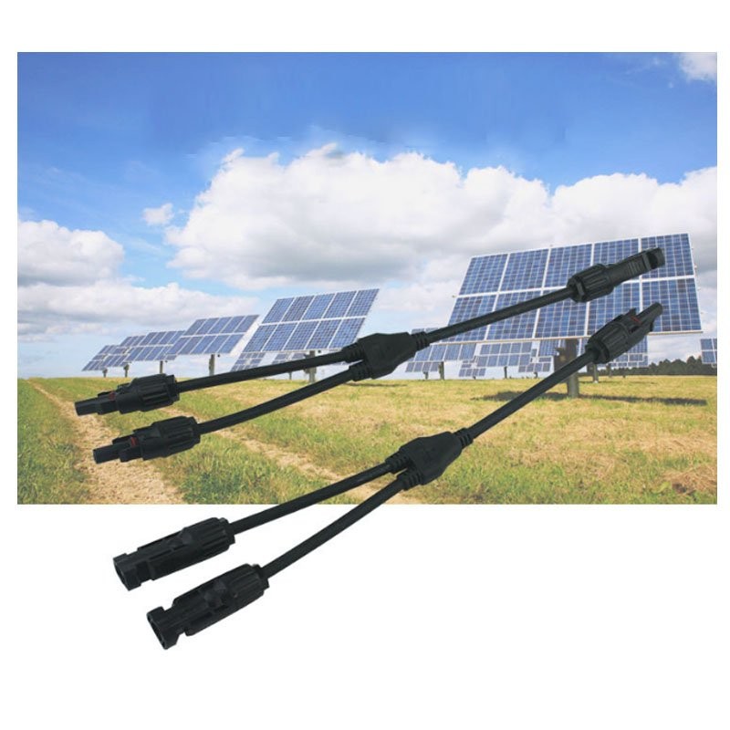 Solar Panel Connector Y Branch Cable Connection Adapter Waterproof Plug Kit M/F gallery
