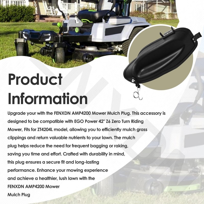 EGO Power 42” Z6 Mower Mulch Plug Compatible with AMP4200 ZT4204L gallery