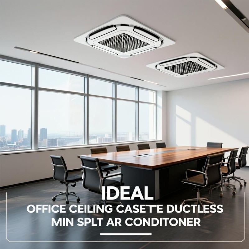 9000 BTU Ceiling Cassette Mini Split AC Cooling & Heating SEER 23 208/230V R454B gallery