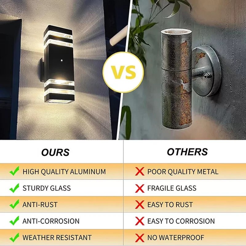Dusk to Dawn Sensor Outdoor Wall Light Exterior Lighting Fixture Porch Sconce gallery