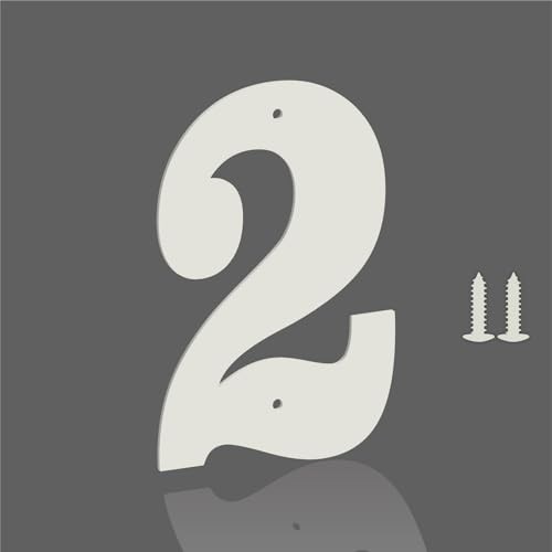 3" 4" 5" 6" 8" 10" White House Numbers, Modern Metal Address 5 Inch White 2 gallery