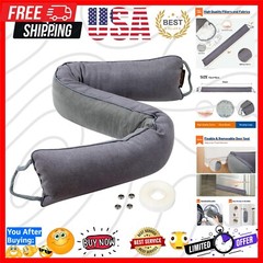 Washable 36 Inch Door Draft Blocker with Weighted Design for -Round Comfort