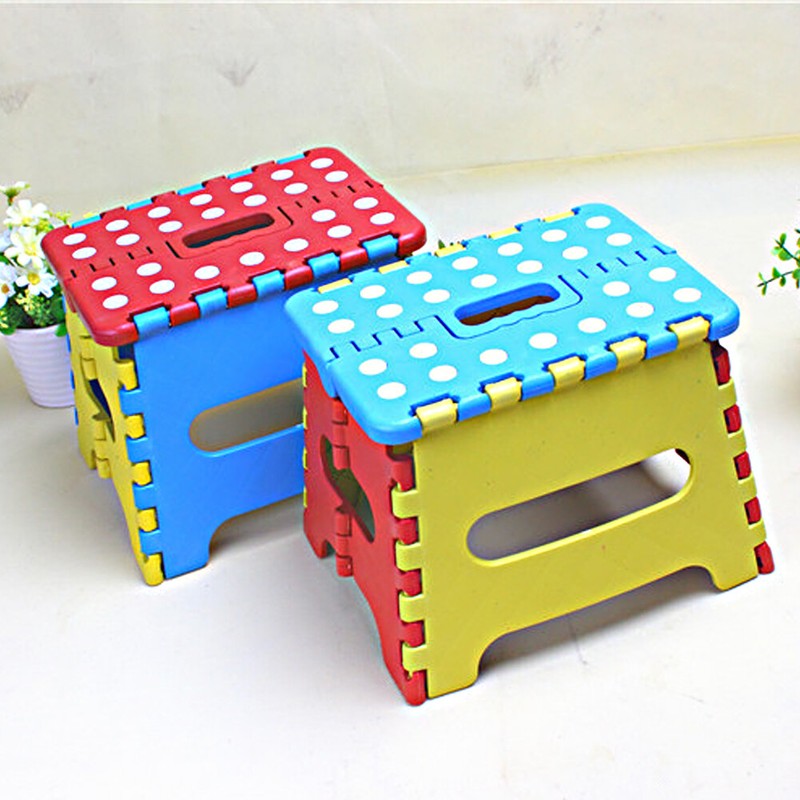 US 2-4 Pack Collapsible Folding Stool Anti-Slip Lightweight Kitchen Foot Step 7" gallery