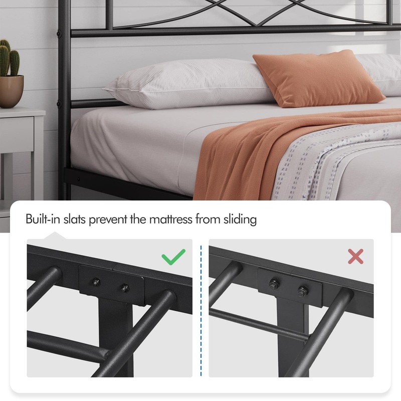 Metal Full Size Bed Frame, Platform Bed Frame,NO Box Spring Needed,Easy Assembly gallery