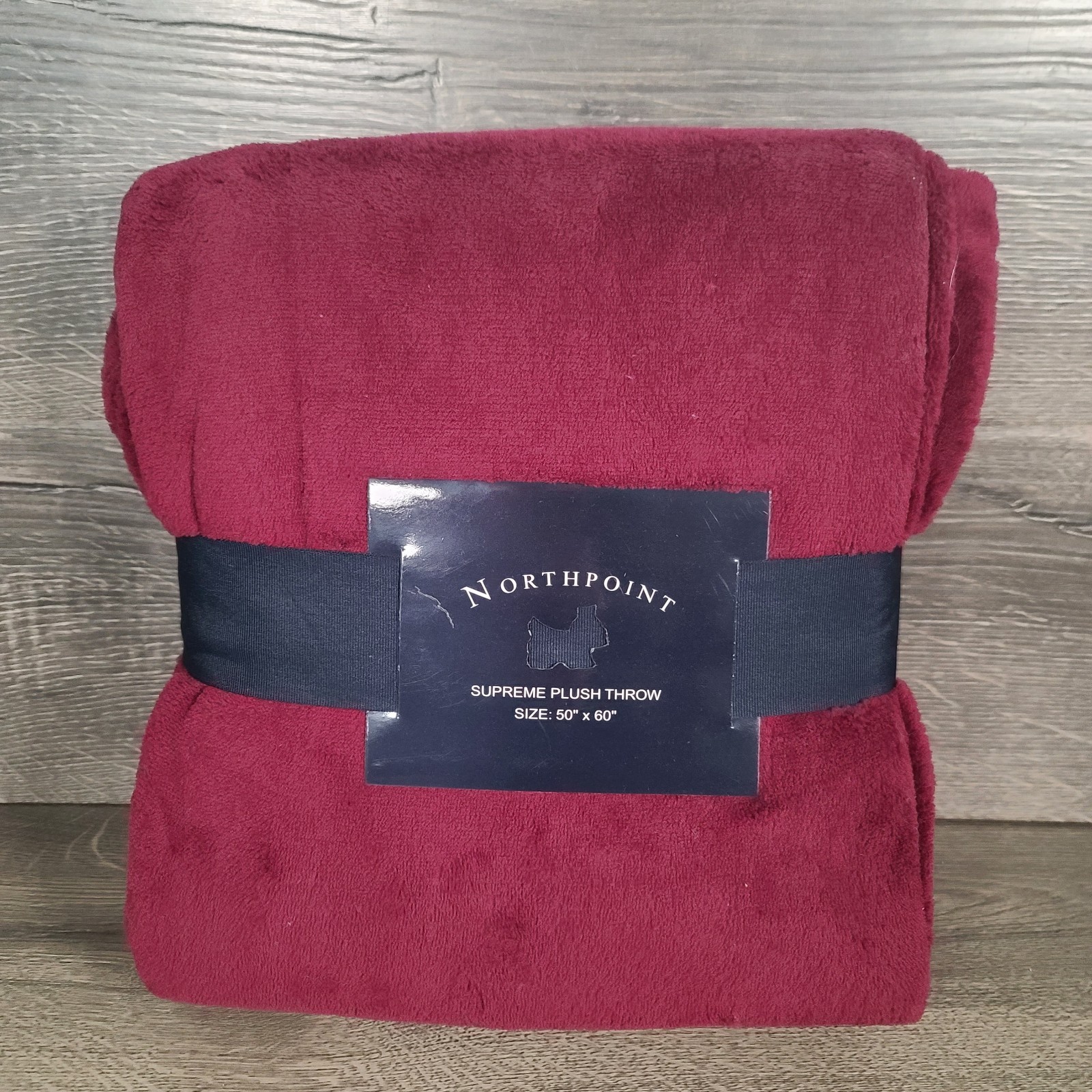 New North Point Supreme Plush Throw 50 x 60 Maroon gallery