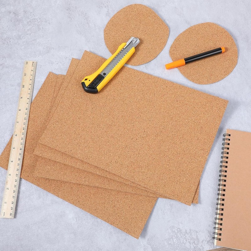 5PCS Self Adhesive Cork Sheets 1mm Thin Sticky Back Cork Boards for DIY Crafts gallery