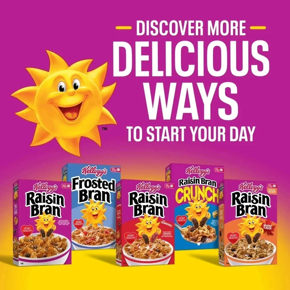 Kellogg's Raisin Bran Crunch Breakfast Cereal, Good Source of Fiber, Mega Size, gallery