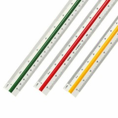 30cm/12″ Solid Plastic Metric Triangular Scale Ruler Architect Engineers