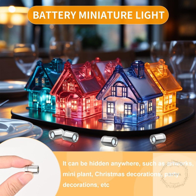 12 Pack Mini LED Lights, Cold White Small LED Light Mini Spotlights for Displays gallery