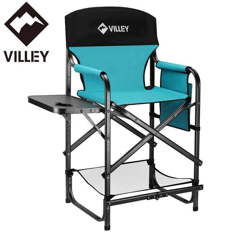 VILLEY Tall Directors Chair Folding Camping Chair 900D Fabric Supports 350 LBS gallery