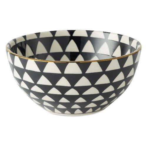 Thyme & Table Medallion 12-Piece Ceramic Dinnerware Set Black and White gallery