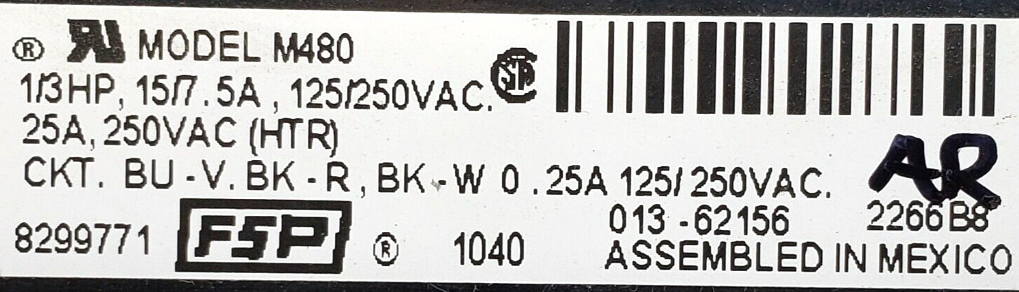 OEM Whirlpool Dryer Timer 8299771 5-Year Warranty ⭐Free Same Day Shipping⭐ gallery