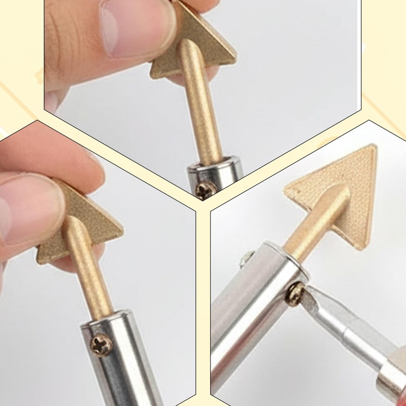 4PCS Copper Plastic Welding Tips Plastic Welder Tips Soldering Iron Tip Solde... gallery