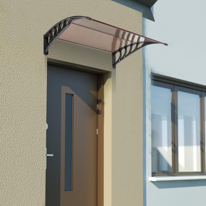 40" x 40" Window Canopy Awning Door Complete Polycarbonate Sheet Patio Outdoor gallery