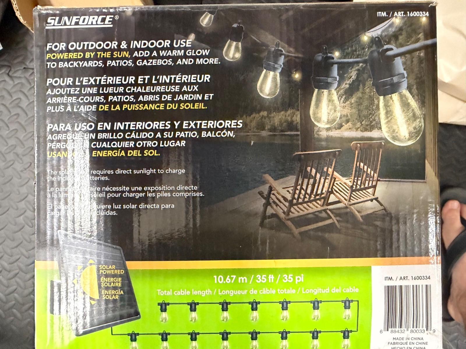 SunForce LED Bulbs Solar String Lights with Remote Control (Pack of 15) 1600334 gallery