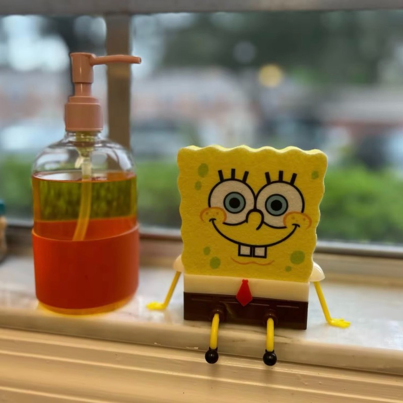 Sink Holder SpongeBob with Sponge Kitchen Organizer Storage Drain Rack Holder gallery