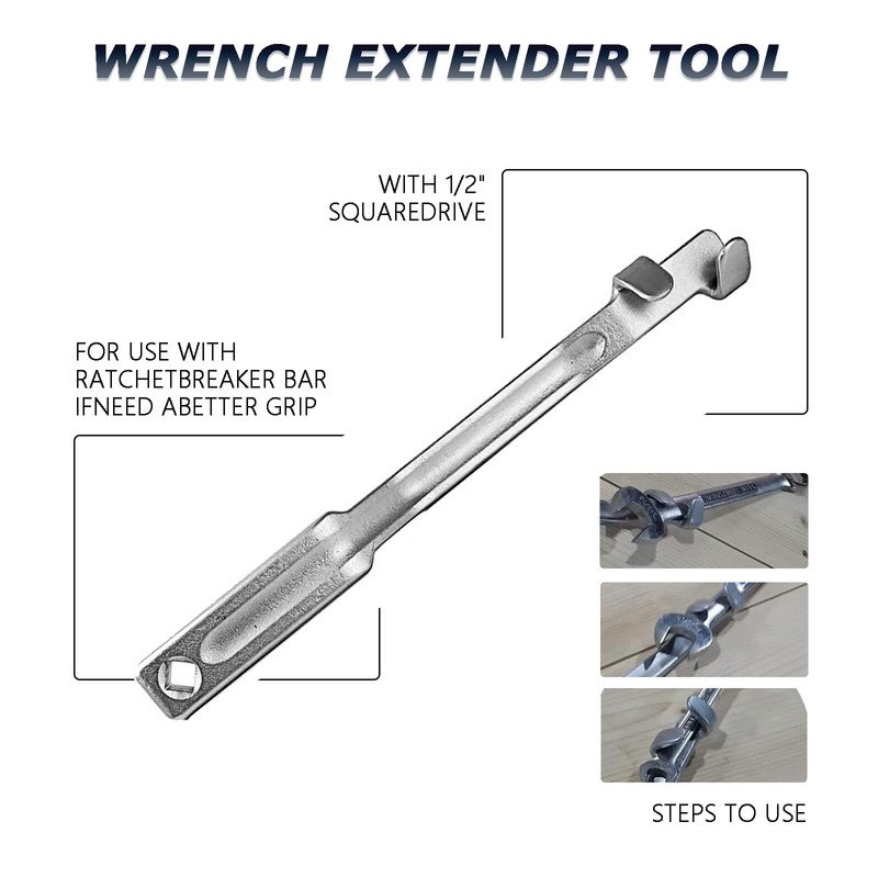 Universal Spanner Extender Extension Wrench Power Bar Tool Bar 1/2" Drive 335mm gallery