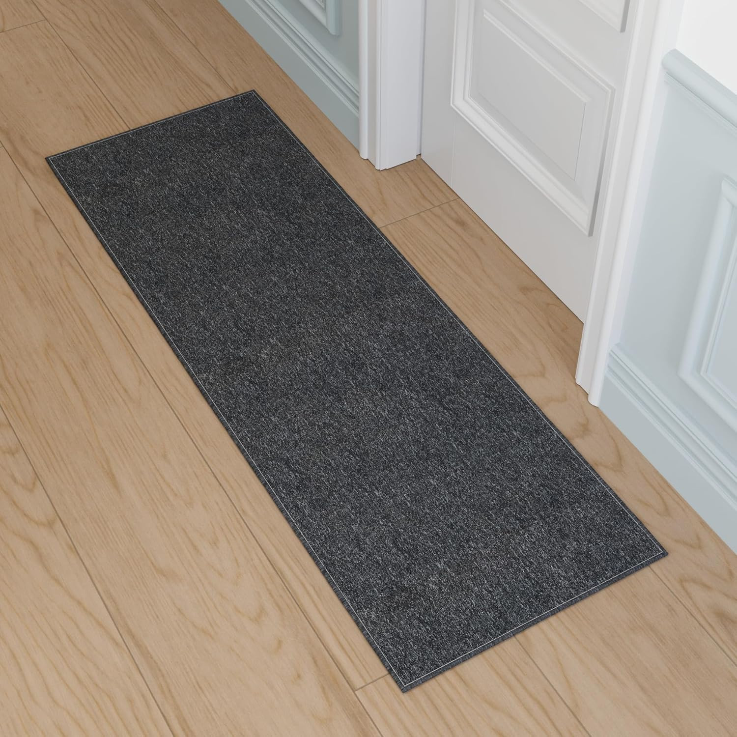 Indoor Runner Rug Non Slip Durable Low Pile Rubberback Solid 2X5 Stain Resistant gallery