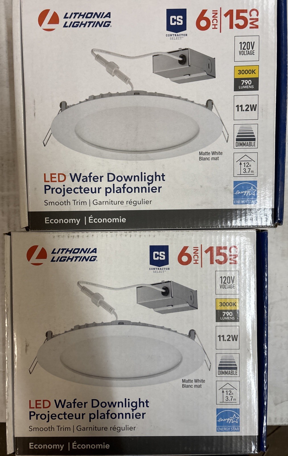 Lithonia LED Recessed 6" Ultra Thin Wafer Downlight -2 Pk- Dimmable Ceiling Lamp gallery