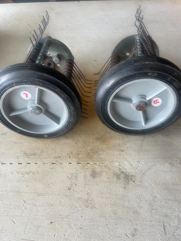 Pair Mantis Tiller Lawn Dethatcher Attachments Right/ Left gallery