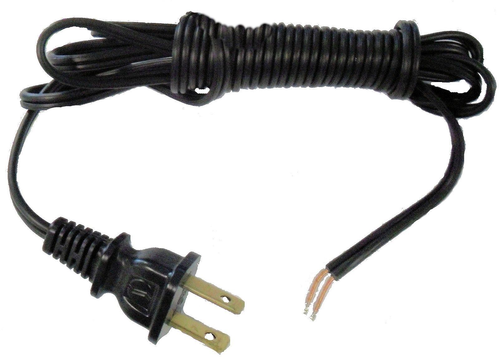 LAMP 8' CORD W/PLUG: BROWN, BLACK, WHITE, GOLD, SILVER SPT-1 gallery
