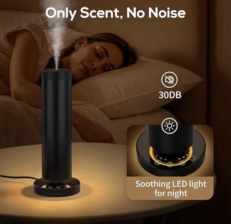 Dakomoda Waterless Electric Diffuser 3-30ML Essential Oils Covers 1000Sq Black gallery